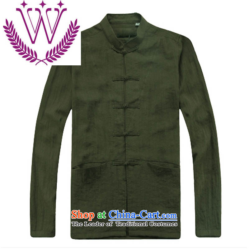 New Product retro China wind long-sleeved men cotton leprosy is Chinese Tang dynasty male in older ball collar military purchase per 170, green shopping on the Internet has been pressed.