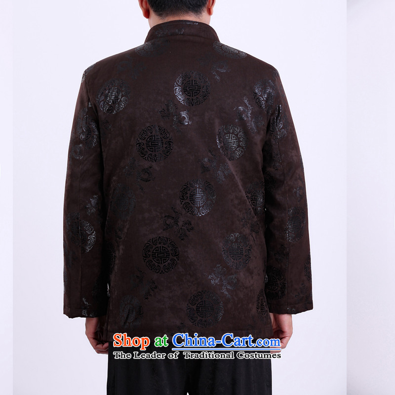 During the spring and autumn men Tang jackets Chinese Tang dynasty thin cotton in Tang Dynasty elderly men over life 13137 Brown 185/ winter clothing clip cotton, Dili Shi Kai , , , shopping on the Internet