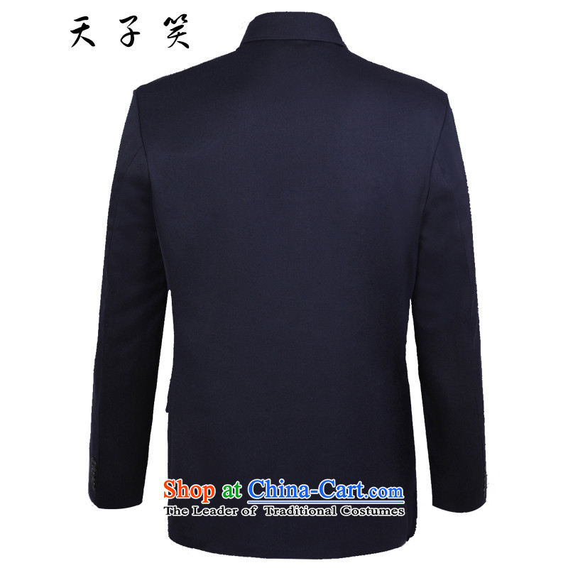 The Emperor smiled Chinese tunic Kit 2015 in autumn and winter older Chinese tunic Men's Mock-Neck gross jacket older people? Chinese uniforms dark blue 74, Emperor smiled , , , shopping on the Internet