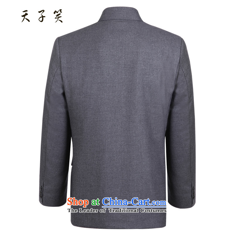 The Emperor smiled in autumn and winter 2015 older Chinese tunic suit the Chinese Men's Mock-Neck gross uniforms spring and autumn jacket? Light Gray 76 Zi laugh , , , shopping on the Internet