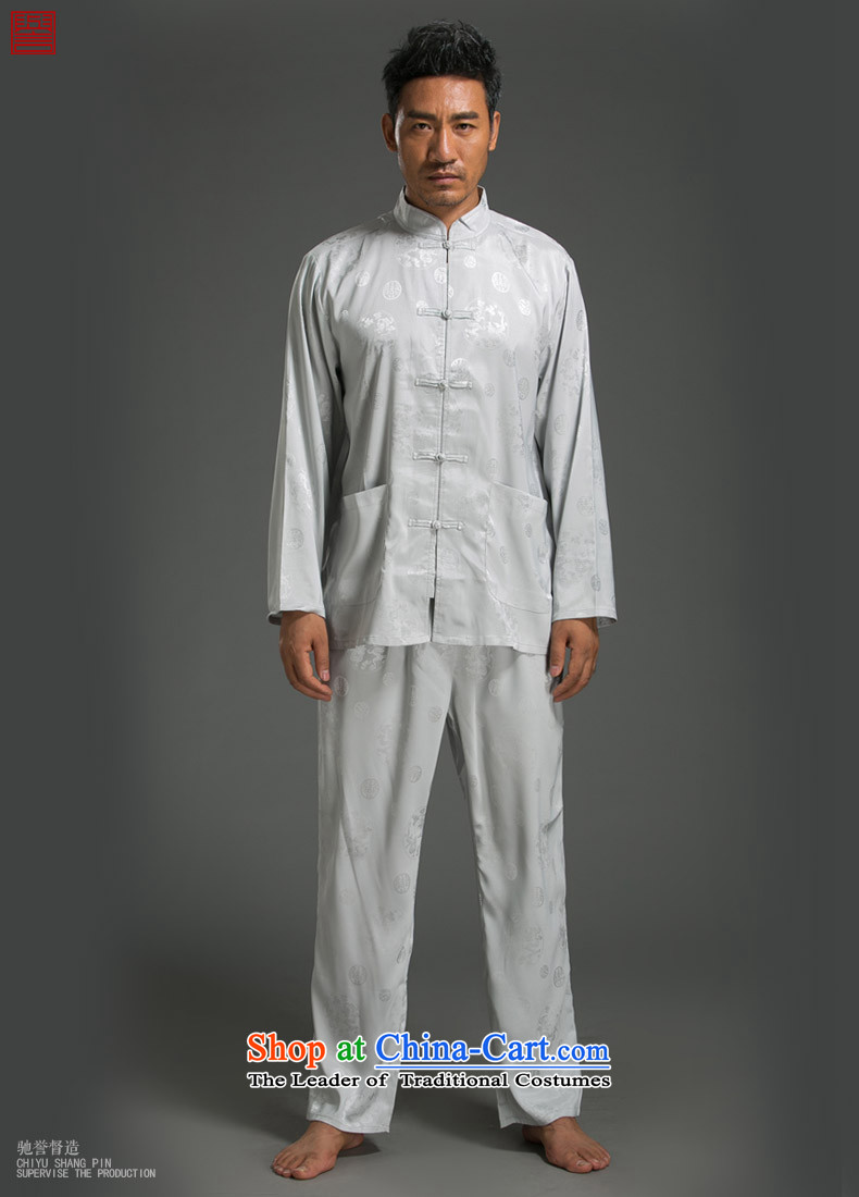 Renowned Chinese service Tang dynasty China wind and long-sleeved Tang Dynasty Package for summer package men t-shirt Chinese men White 2XL Photo, prices, brand platters! The elections are supplied in the national character of distribution, so action, buy now enjoy more preferential! As soon as possible.