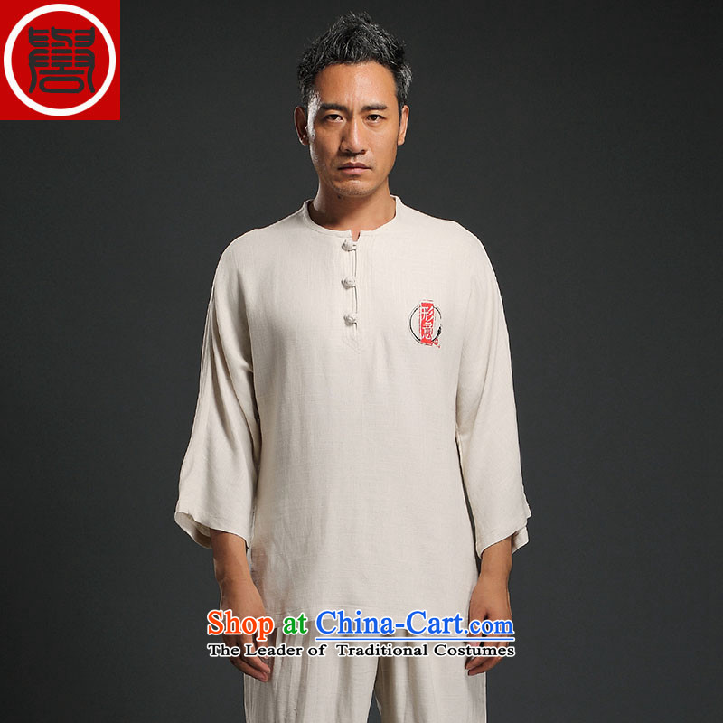 Renowned Chinese men linen service Tang Dynasty Package kung fu shirt clip Chinese Nation disk manually Han-liberal tai chi services men renowned carbon M (chiyu) , , , shopping on the Internet