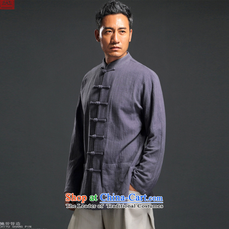 Renowned Chinese services fall short in long-sleeved men's disk-han-China wind linen men casual relaxd cotton linen shirts and 2,005 2XL, renowned (chiyu) , , , shopping on the Internet