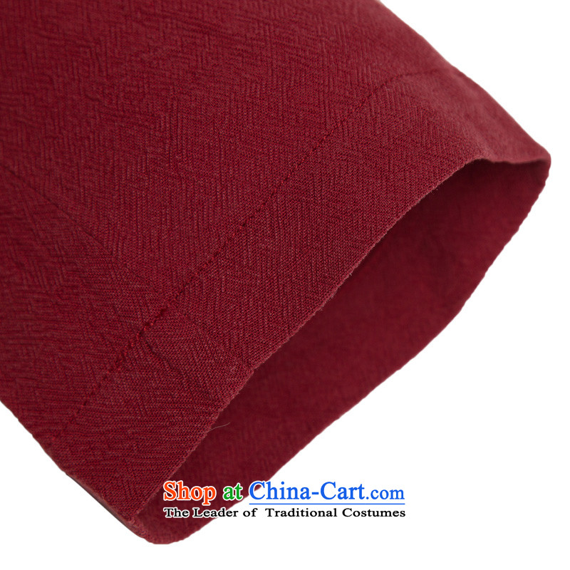 Renowned Chinese Services China wind men long-sleeved cotton linen men casual Chinese Disc detained men Tang dynasty middle-aged peoples individuality clothing red XL, renowned (chiyu) , , , shopping on the Internet