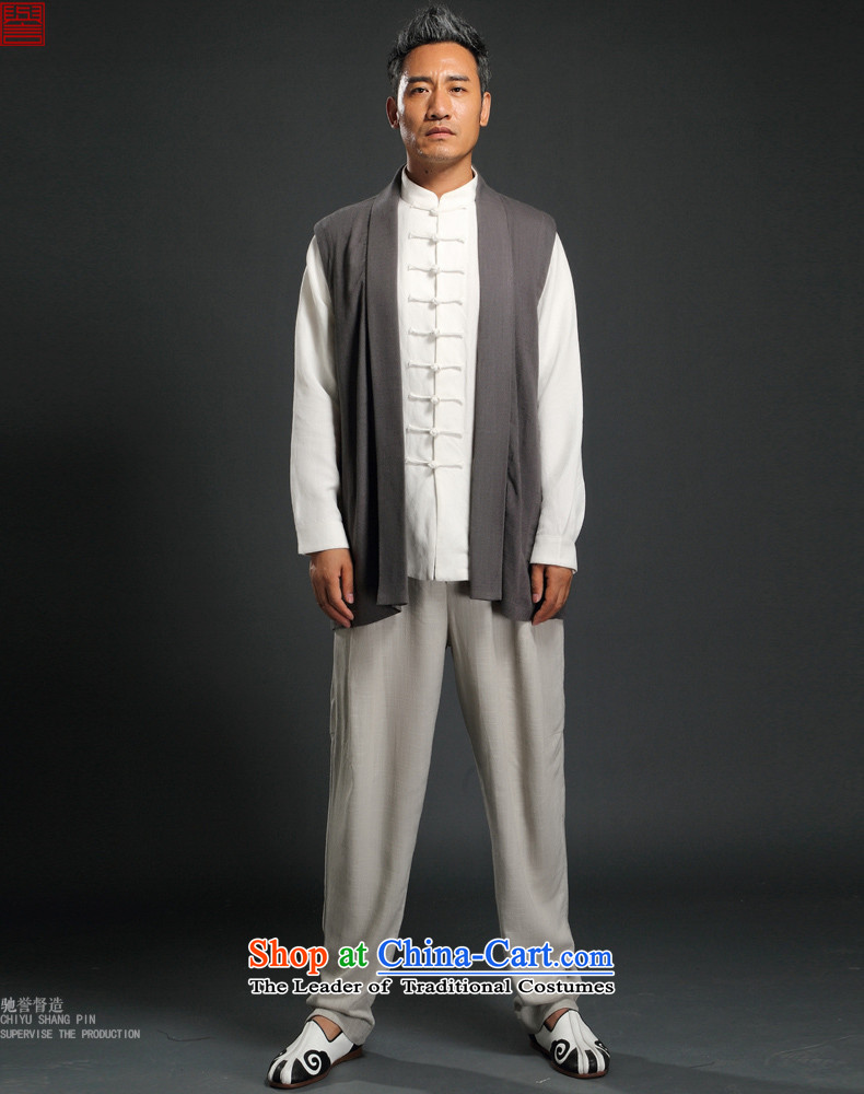 Renowned Chinese Services China wind men vest jacket cotton linen shawl style robes and t-shirt Chinese vest in the autumn of leisure shoulder blue 2XL Photo, prices, brand platters! The elections are supplied in the national character of distribution, so action, buy now enjoy more preferential! As soon as possible.