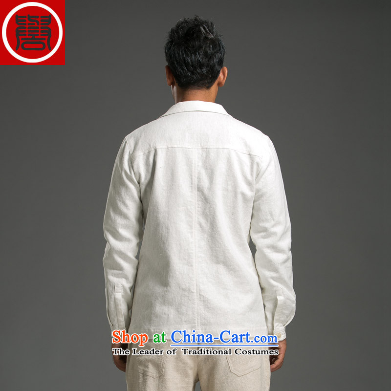 Renowned Chinese service men linen jacket lapel of Sau San Jacket coat men casual shirt white 3XL, renowned (chiyu) , , , shopping on the Internet