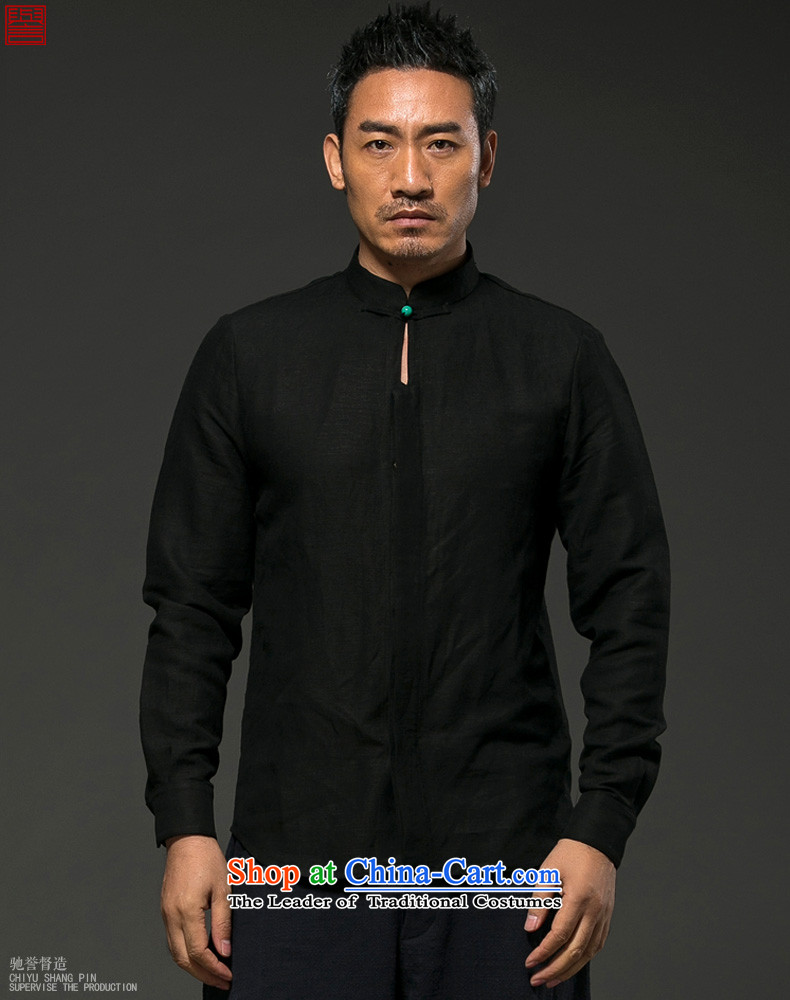 Renowned Chinese services during the spring and autumn men long-sleeved linen with leisure linen china wind loose cotton linen shirts and blouses Tang Black XL Photo, prices, brand platters! The elections are supplied in the national character of distribution, so action, buy now enjoy more preferential! As soon as possible.
