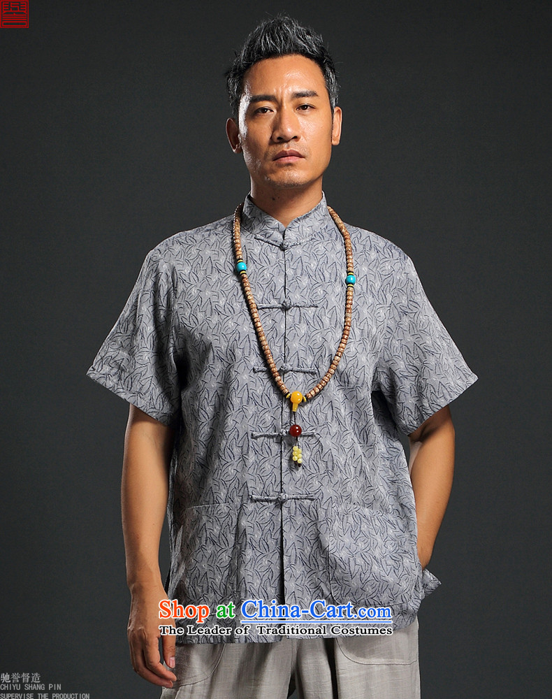 Renowned Chinese Services China wind 2015 Summer New Men linen in his shirt-sleeves retro men Tang dynasty cotton linen tunic of gray XL Photo Book, prices, brand platters! The elections are supplied in the national character of distribution, so action, buy now enjoy more preferential! As soon as possible.