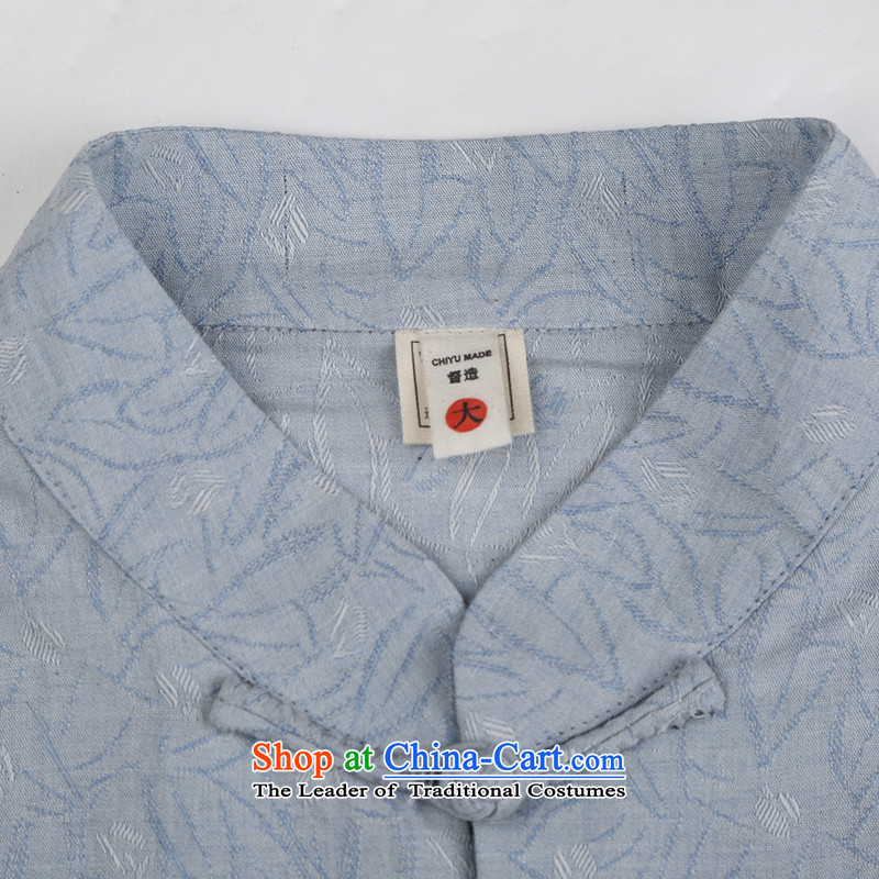 Renowned Chinese Services China wind 2015 Summer New Men linen in his shirt-sleeves retro men Tang dynasty cotton linen tunic thin, gray XL, renowned (chiyu) , , , shopping on the Internet