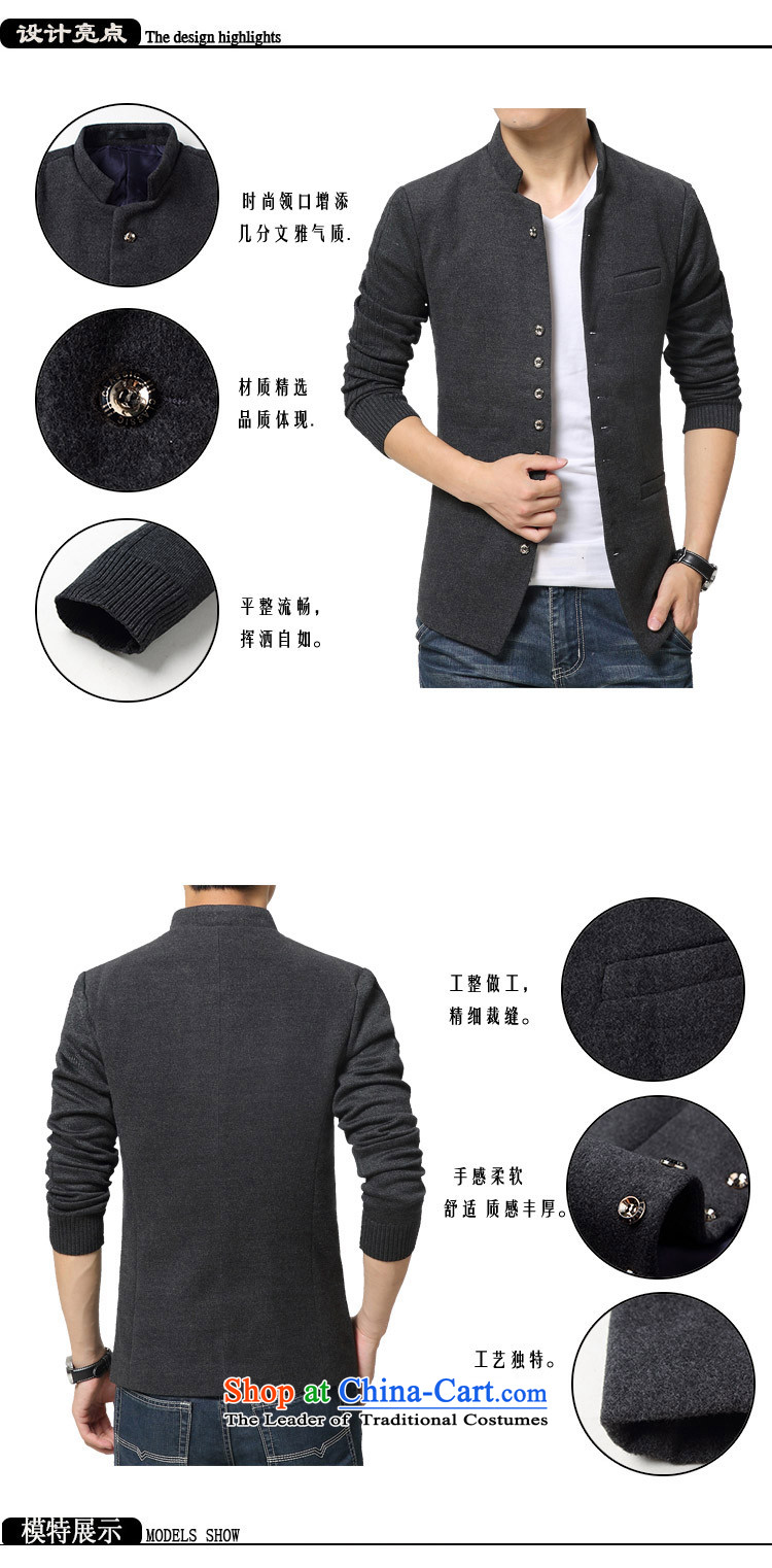 2015 Korean waxberry collar small business suit male and single West Tang Dynasty Chinese tunic stitching Knitted cuffs Sau San men leisure suit Male Blue M suitable for 105 catties of pictures, prices, brand platters! The elections are supplied in the national character of distribution, so action, buy now enjoy more preferential! As soon as possible.