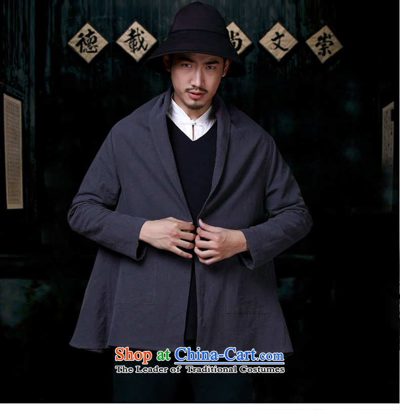 Improved China wind HUNNZ men Tang Dynasty Chinese cotton linen coat a typeface cloak casual clothing personality trend of men of the dark blue 185 pictures, prices, brand platters! The elections are supplied in the national character of distribution, so action, buy now enjoy more preferential! As soon as possible.