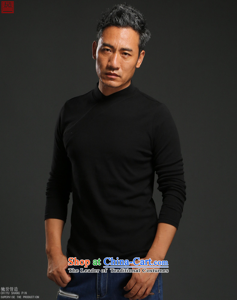 Renowned Chinese clothing retro China wind to fulfill his long-sleeved T-shirt black men Chinese Han-male suite Sau San long-sleeved shirt, forming the basis of the head of the Netherlands autumn black 2XL Photo, prices, brand platters! The elections are supplied in the national character of distribution, so action, buy now enjoy more preferential! As soon as possible.