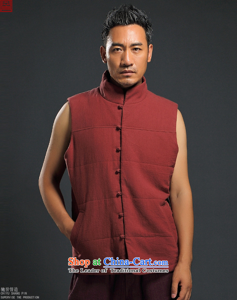 Renowned China Wind Vest the autumn and winter Tang dynasty national men's Chinese collar short jacket, men's sleeveless jacket orange XXXL picture, prices, brand platters! The elections are supplied in the national character of distribution, so action, buy now enjoy more preferential! As soon as possible.