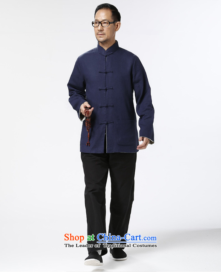 Ho Chi Reversible Tang dynasty male jacket cotton linen clothes older men with father Han-grandfather ball possession blue (service on both sides of beige through) M pictures, prices, brand platters! The elections are supplied in the national character of distribution, so action, buy now enjoy more preferential! As soon as possible.