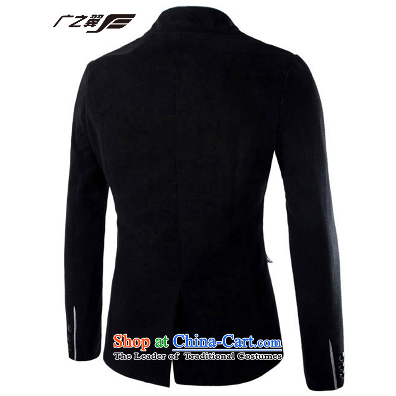 Wide Wing men is smart casual, Chinese tunic men thick hair? collar Coat small black suit M Wide Wing , , , shopping on the Internet