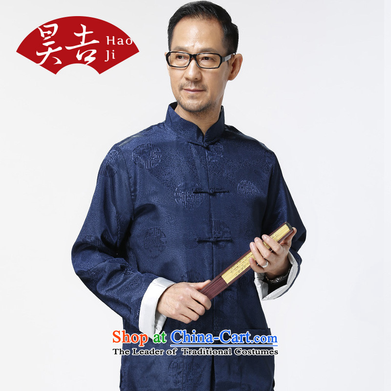 Ho Chi elderly men aged clothes autumn boxed long-sleeved trousers Tang Dynasty Package older persons life will black XXL/185, Ho ji.... shopping on the Internet