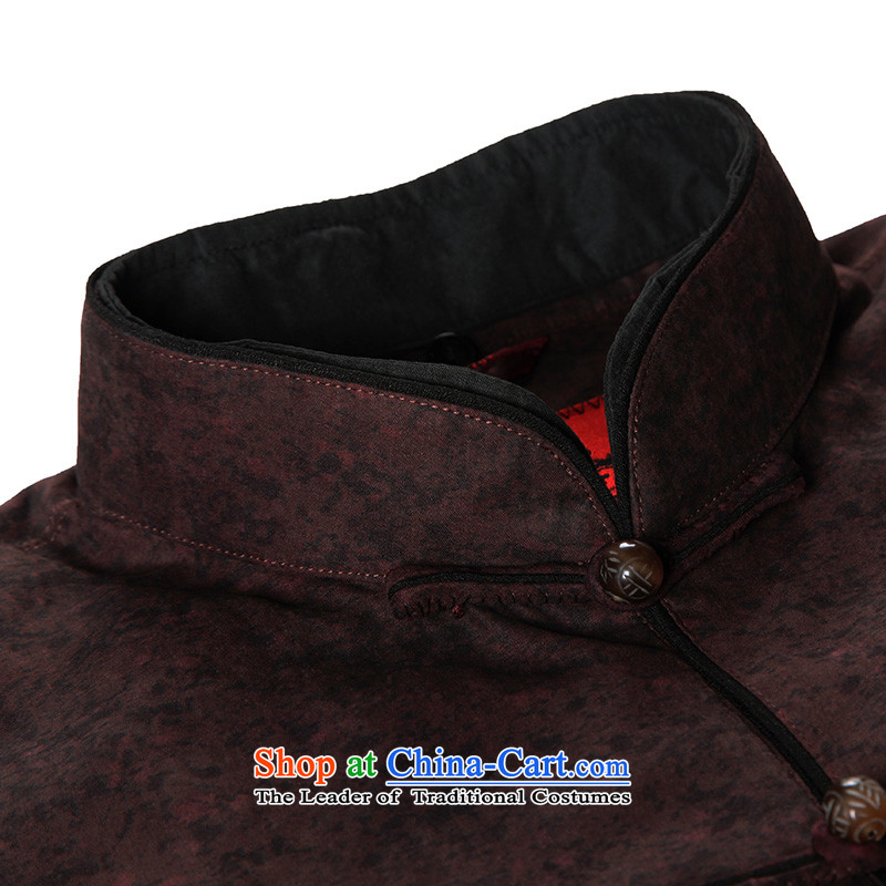 To Tang Dynasty Dragon 2015 autumn and winter New China wind men detained collar jacket tray 15599 dark red dark red 50 to lung , , , shopping on the Internet