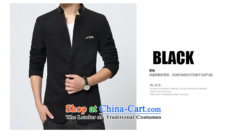 Dan JIE SHI JIE SHI (DAN) 2015 autumn and winter Chinese tunic suit the new Small Business suit male Sau San Korean male Chinese tunic jacket blue casual XXXL picture, prices, brand platters! The elections are supplied in the national character of distribution, so action, buy now enjoy more preferential! As soon as possible.