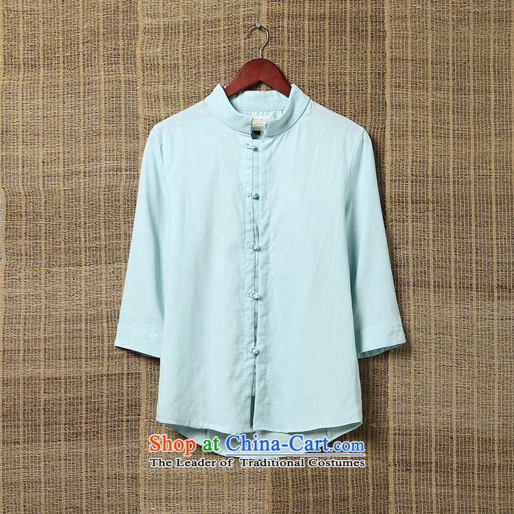 Dan Jie Shi 2015 China wind up in the summer and autumn detained Men's Shirt cotton linen flax seven Chinese Antique sleeveless shirt linen tunic men fruit green M picture, prices, brand platters! The elections are supplied in the national character of distribution, so action, buy now enjoy more preferential! As soon as possible.