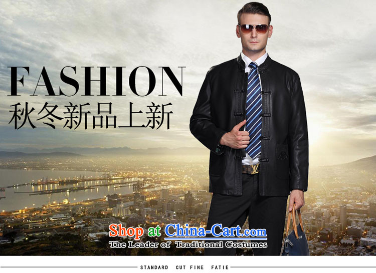 The snowflake splendid autumn and winter, middle-aged men new leather garments Tang dynasty men casual leather jacket Tang jackets F1566 black 170 pictures, prices, brand platters! The elections are supplied in the national character of distribution, so action, buy now enjoy more preferential! As soon as possible.