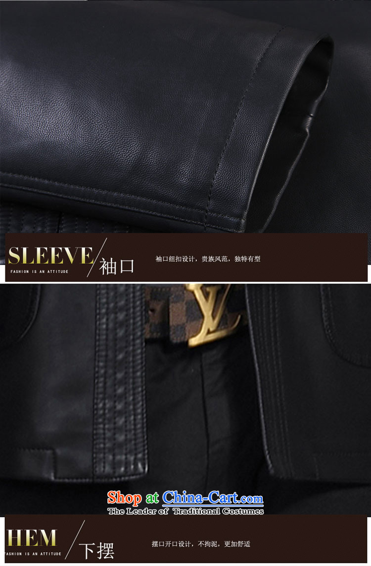 The snowflake splendid autumn and winter, middle-aged men new leather garments Tang dynasty men casual leather jacket Tang jackets F1566 black 170 pictures, prices, brand platters! The elections are supplied in the national character of distribution, so action, buy now enjoy more preferential! As soon as possible.