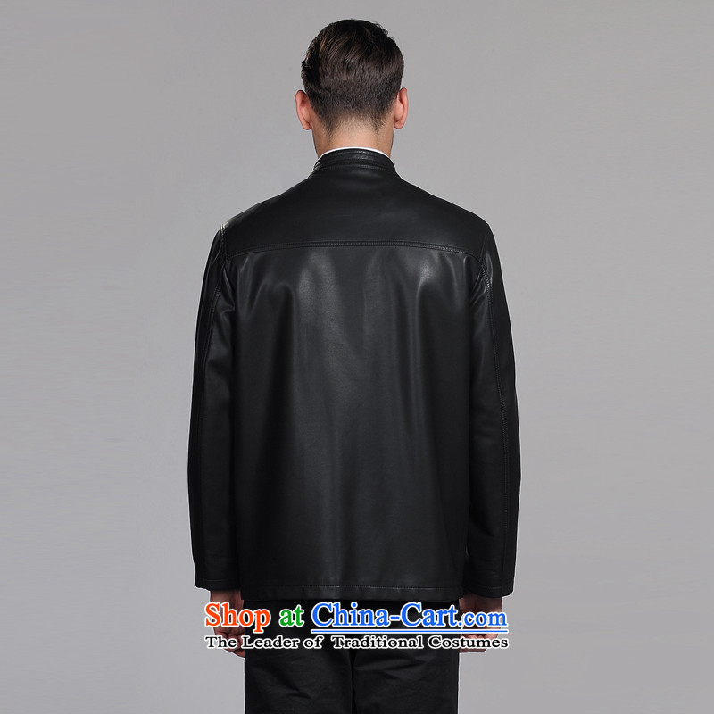 The snowflake splendid autumn and winter, middle-aged men new leather garments Tang dynasty men casual leather jacket Tang jackets F1566 black 170, Fairview Park (xuehuajinxiu snowflake) , , , shopping on the Internet