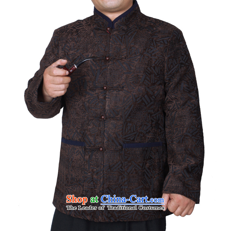The Cave of the elderly 15 autumn and winter men Sau San Tong jackets hip trendy fashion middle-aged men's upscale Tang dynasty Y770  185 yards, Adam and Eve aubergine elderly shopping on the Internet has been pressed.