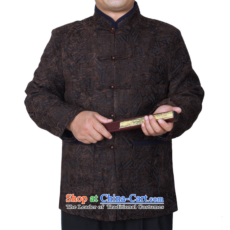 The Cave of the elderly 15 autumn and winter men Sau San Tong jackets hip trendy fashion middle-aged men's upscale Tang dynasty Y770  185 yards, Adam and Eve aubergine elderly shopping on the Internet has been pressed.