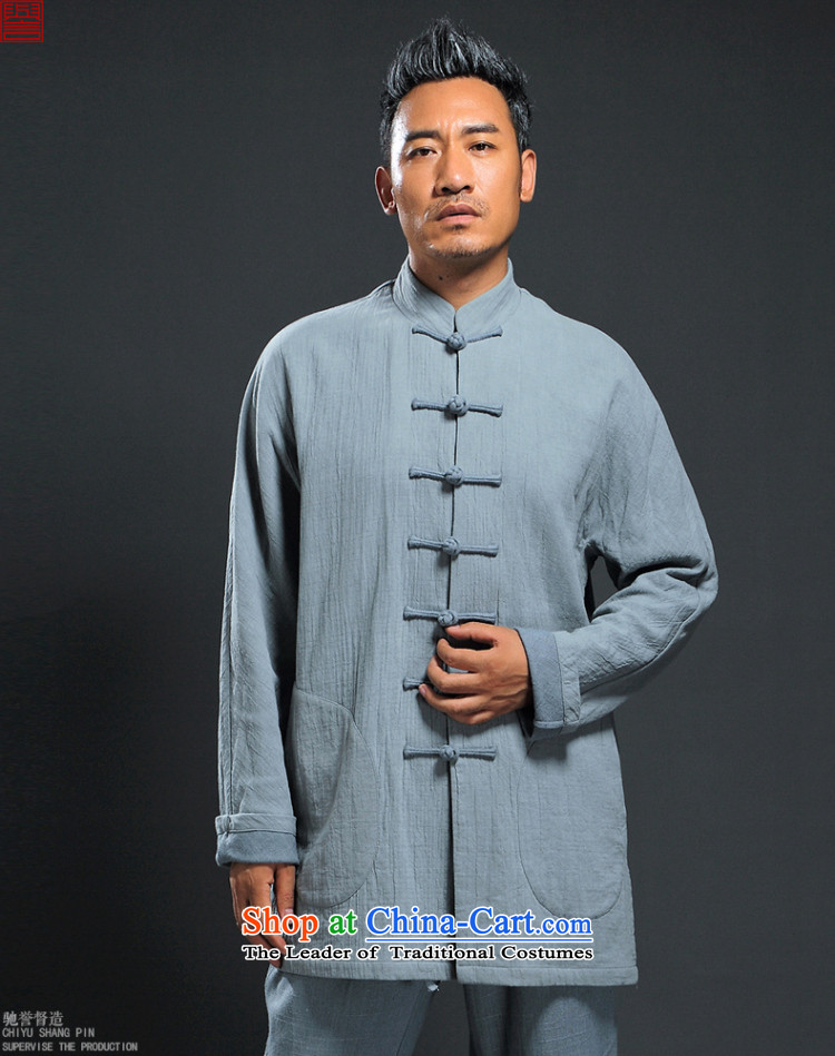 Renowned autumn 2015 Men's Jackets Chinese linen Tang long-sleeved jacket China wind up the clip fall improved Tang dynasty and the new dark blue 3XL picture, prices, brand platters! The elections are supplied in the national character of distribution, so action, buy now enjoy more preferential! As soon as possible.