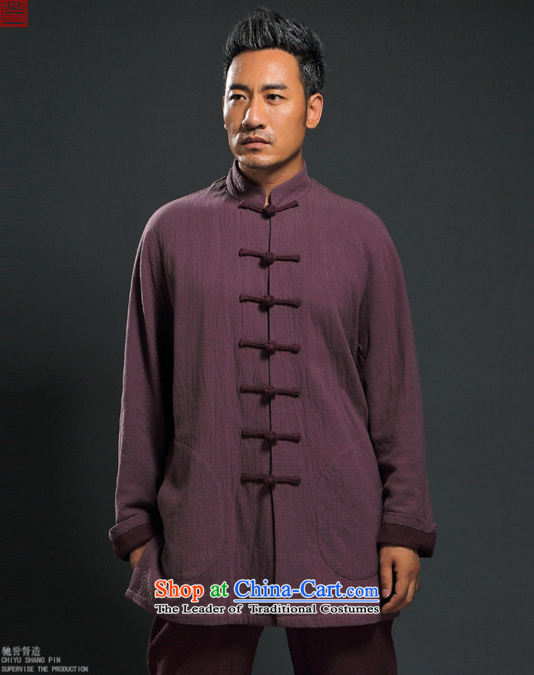 Renowned autumn 2015 Men's Jackets Chinese linen Tang long-sleeved jacket China wind up the clip fall improved Tang dynasty and the new dark blue 3XL picture, prices, brand platters! The elections are supplied in the national character of distribution, so action, buy now enjoy more preferential! As soon as possible.