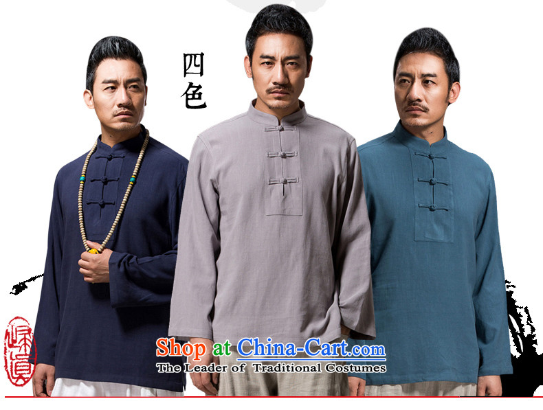 Renowned China wind shirt men Tang Gown of pure colors and men fall cotton linen clothes men T-shirt Han-long-sleeved shirt pants linen 2,005 XL Photo, prices, brand platters! The elections are supplied in the national character of distribution, so action, buy now enjoy more preferential! As soon as possible.