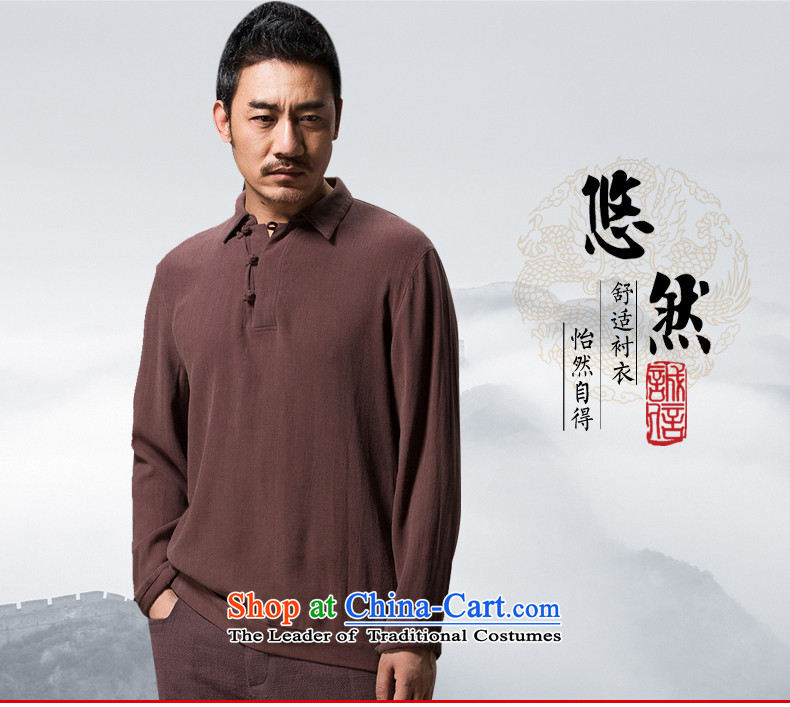 Renowned China wind lapel of long-sleeved T-shirt men Tang Dynasty Chinese male Han-han-disk-Sau San leisure clothes men's black XXXL picture, prices, brand platters! The elections are supplied in the national character of distribution, so action, buy now enjoy more preferential! As soon as possible.