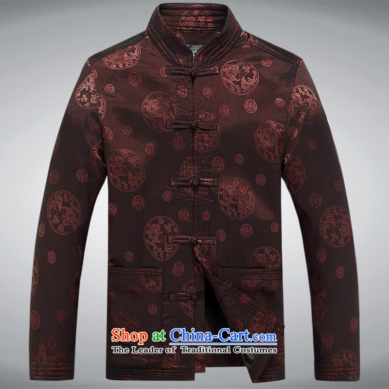 The European Health, 2015 autumn and winter in the new Large Chinese leisure Older long-sleeved sweater elderly retro Tang blouses men thick jacket father boxed birthday services deep red 175/L, Europe Health (OULANGGE) , , , shopping on the Internet