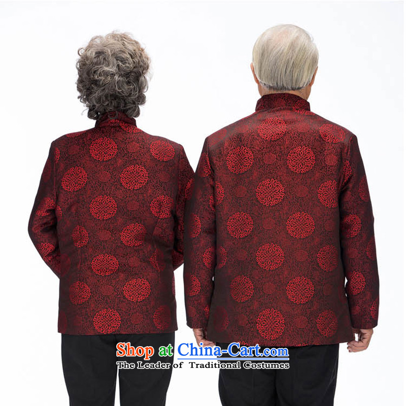 Bosnia and older women and men in line thre couples, Tang dynasty autumn and winter national costume design of the elderly over the life of Chinese Tang birthday with red wine lovers 2070 men XL/180 men, and thre line (gesaxing) , , , shopping on the Inte