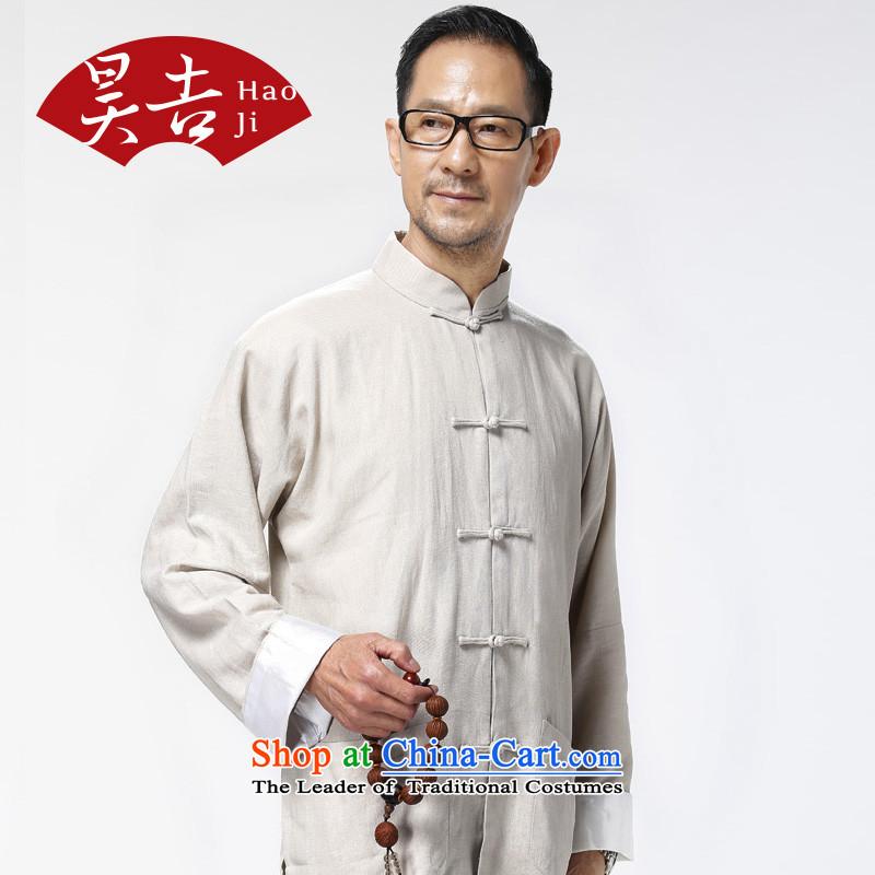 The Annual Autumn boxed long-sleeved trousers, older men cotton linen package father grandfather elderly loose Tang dynasty two kits 180/XL, blue-ho, , , , shopping on the Internet