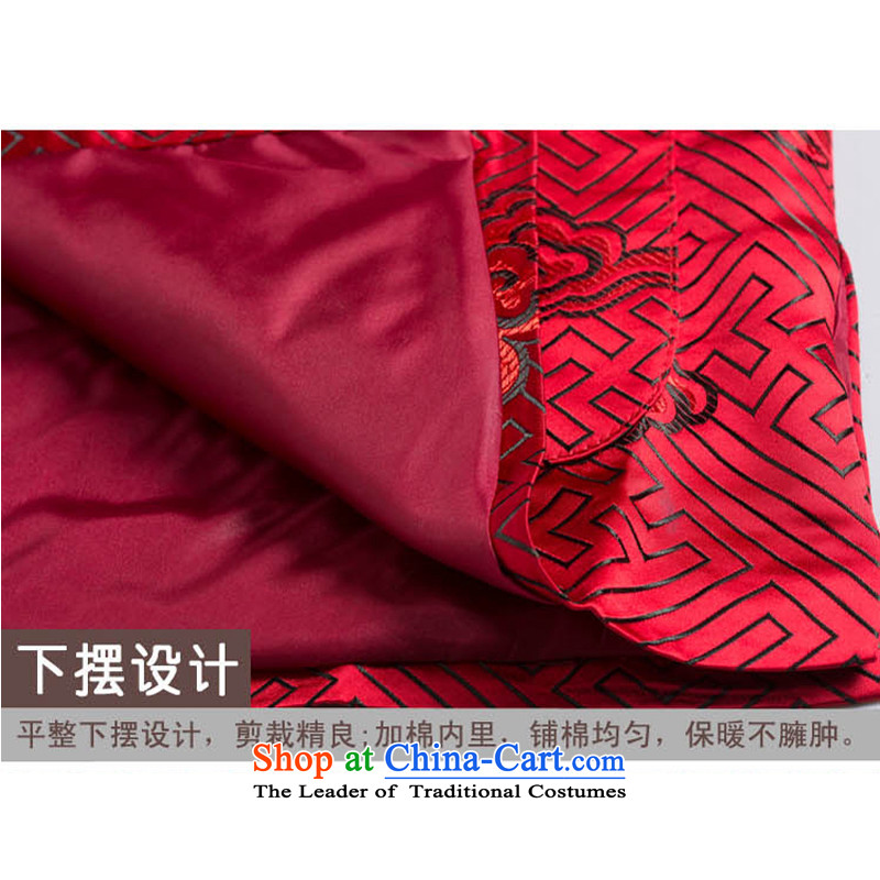 Thre line autumn and winter and new older women and men in couples with China wind patterns in older Tang Xiangyun blouses birthday golden marriage couples of Tang Dynasty F1221 red women XXL/185, thre line (gesaxing and Tobago) , , , shopping on the Inte