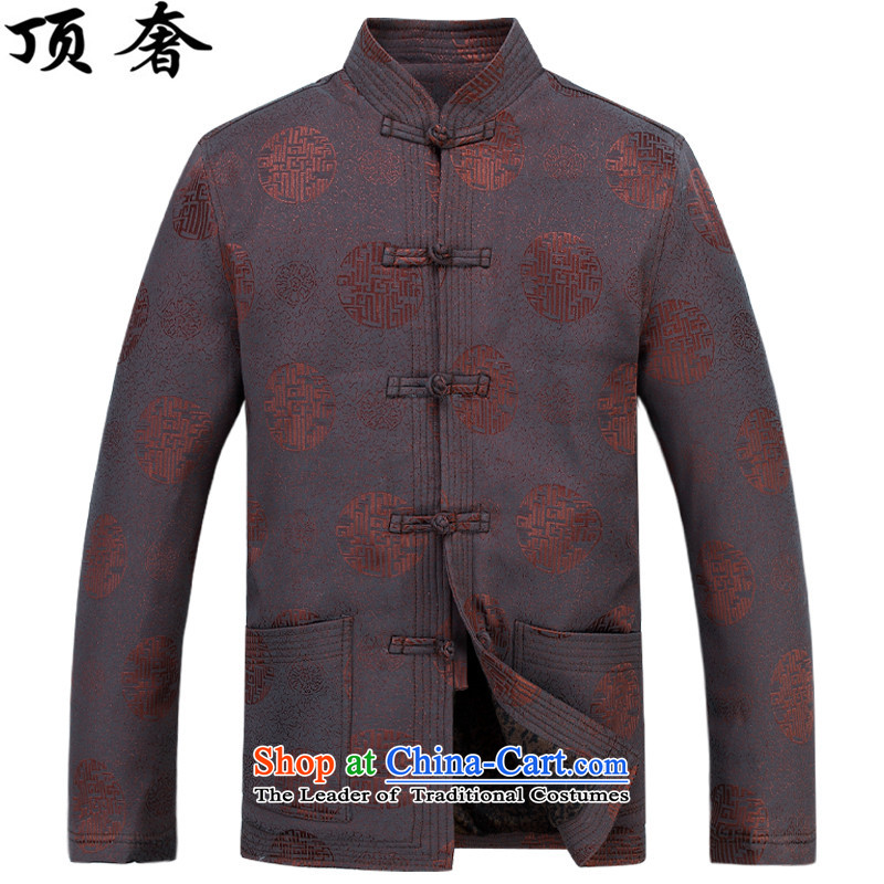 Top Luxury and long-sleeved shirt men's jackets loose version plus lint-free. The elderly is thick men Tang dynasty birthday too life jackets grandpa red Millennium) Millennium) Red Kit M/170, top luxury shopping on the Internet has been pressed.