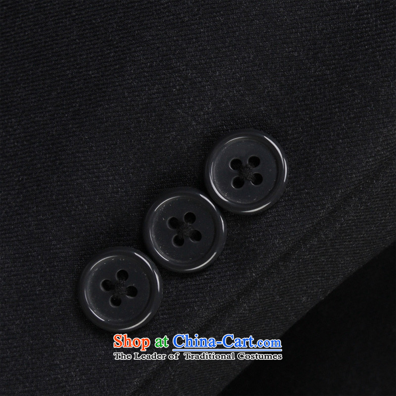 Store custom black with gray suit the whole wool business men and suit large made large Chinese tunic suit kit (40 days shipment as custom black XFKS017 185/100A, red state income-yi (hongbond) , , , shopping on the Internet