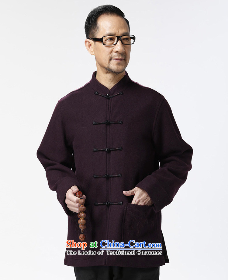 Ho Chi Chiu New) older men's woolen long-sleeved Tang Gown of older persons a solid color wild jacket father replacing Plum Purple XXL picture, prices, brand platters! The elections are supplied in the national character of distribution, so action, buy now enjoy more preferential! As soon as possible.