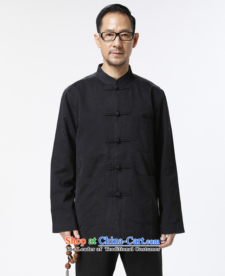 Ho-gil of older persons long-sleeved pure cotton Tang blouses that floral print more dragon father Autumn Chinese Wind Jacket Black M picture, prices, brand platters! The elections are supplied in the national character of distribution, so action, buy now enjoy more preferential! As soon as possible.