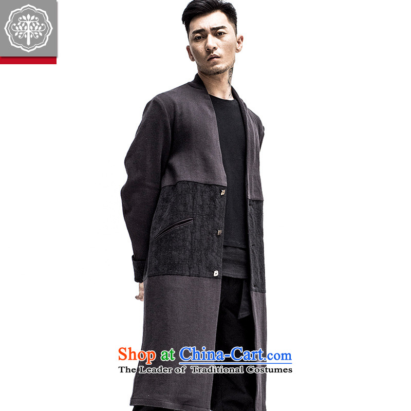 2015 Autumn tree to the new improved Tang dynasty men linen china wind shirt collar Chinese Tang Jacket Color 175/L, Hyun EYENSREE Tree (Context) , , , shopping on the Internet