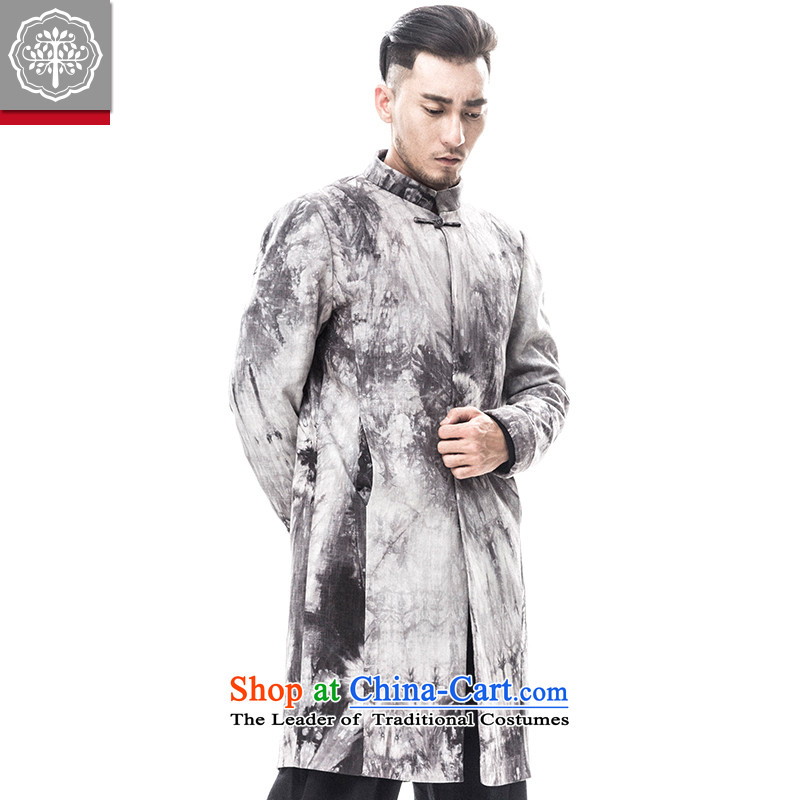 Intended for autumn and winter 2015 tree new men coats that long spell color jacket linen collar disc detained men Tang Dynasty Stanley color 180/XL, EYENSREE Tree (Context) , , , shopping on the Internet