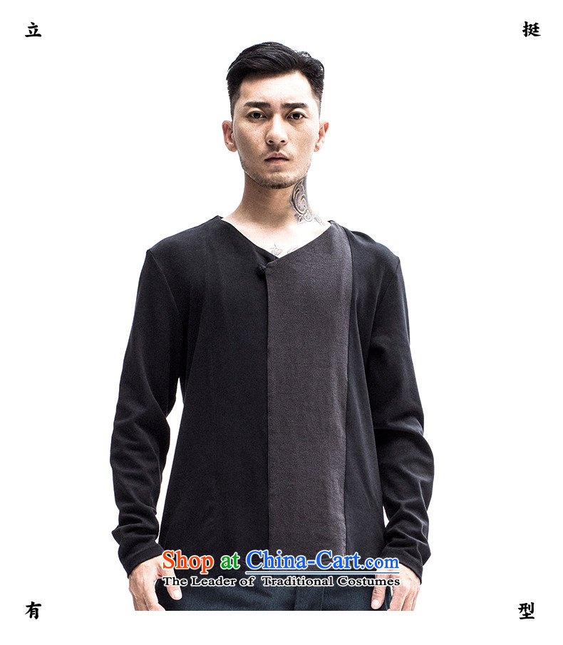 In the autumn of 2015, the new tree long-sleeved T-shirt and original designer brands Chinese leisure wild long-sleeved T-shirt V-Neck male and ink 175/L Blue Photo, prices, brand platters! The elections are supplied in the national character of distribution, so action, buy now enjoy more preferential! As soon as possible.