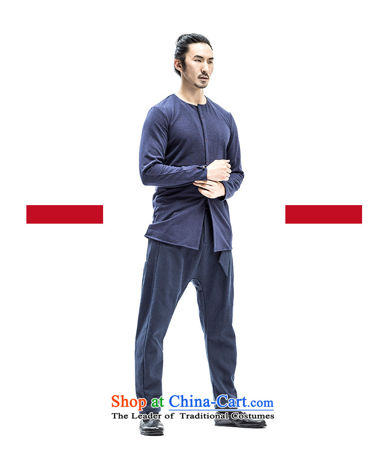 In the autumn of 2015, the new tree with men t-shirt with round collar Sau San pure color long-sleeved T-shirt, forming the shirt, leisure thin blue 185/XXL picture, prices, brand platters! The elections are supplied in the national character of distribution, so action, buy now enjoy more preferential! As soon as possible.