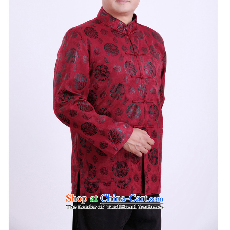 Mr Rafael Hui Kai new Timor Man Tang dynasty autumn and winter coats and long-sleeved in Tang Dynasty older men Tang blouses 13,142 Red Spring and Autumn, Dili 190/ Shi Kai , , , shopping on the Internet