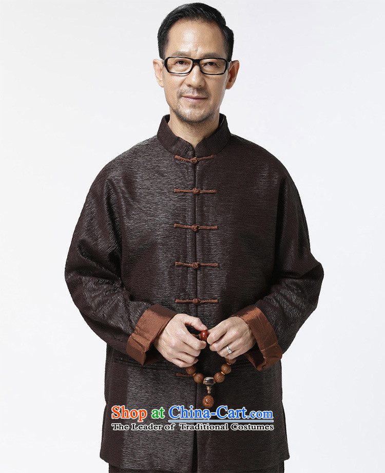 Ho Chi elderly long-sleeved jacket Tang Grandpa creasing of long-sleeved shirt elderly Chinese thick China wind clothes reddish brown XL Photo, prices, brand platters! The elections are supplied in the national character of distribution, so action, buy now enjoy more preferential! As soon as possible.