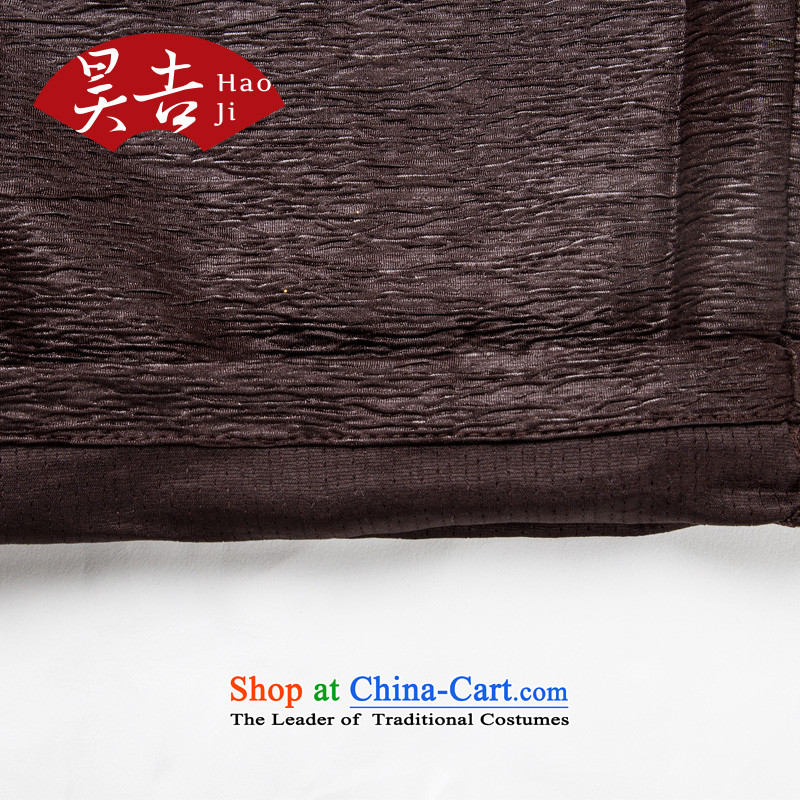 Ho-gil of older persons Tang pants elasticated waist with his father autumn creasing of the straight-legged pants loose China Wind Pants reddish brown M HO retro-gil , , , shopping on the Internet