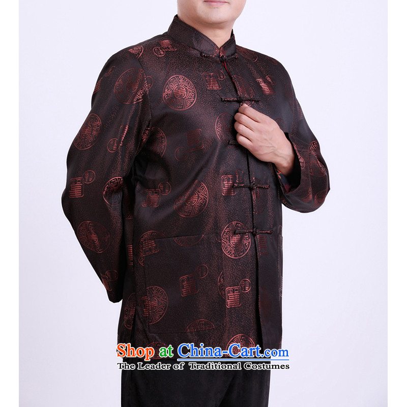 Mr Rafael Hui Kai spring and autumn 2015 Dili New Men Tang Dynasty Tang jackets in older Tang installed life 13143 clothing , 175/brown spring and autumn in Dili Mr Rafael Hui Kai , , , shopping on the Internet