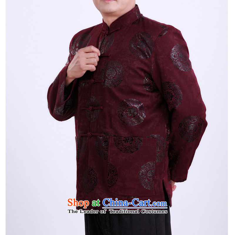 2015 WINTER New Tang dynasty in Tang dynasty and a long-sleeved older Chinese dress too happy life men's jackets bis 13143 170/spring and autumn, purple, Dili Shi Kai , , , shopping on the Internet
