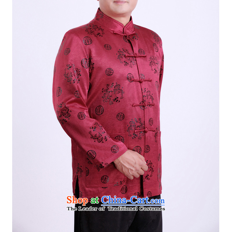 The Spring and Autumn Period and the new Man Tang dynasty father elderly men in Tang Dynasty thin cotton Tang jackets men 13131 170/spring and autumn, purple, Dili Shi Kai , , , shopping on the Internet